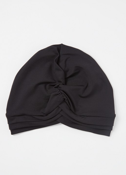 Turana Atash Bonnet zwemmuts met stretch - voorkant zwart