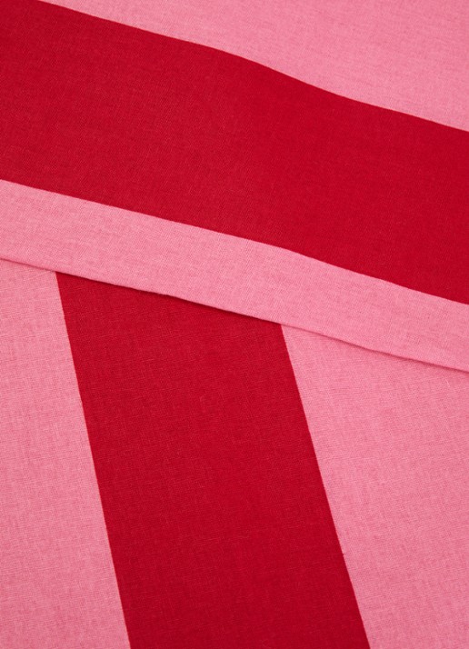Twizzell Red and pink tafelkleed van katoen 3 x 1,8 meter  - voorkant 2 rood