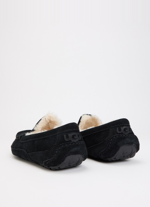 UGG Ascot instapper van suède - achterkant 4 zwart