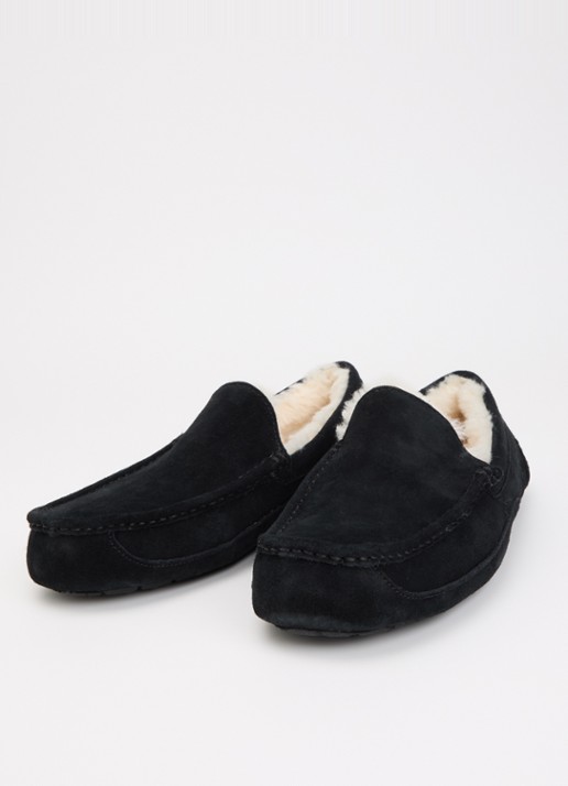 UGG Ascot instapper van suède - detail zwart