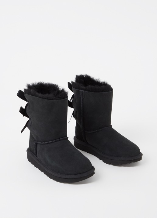 UGG Bailey Bow II laars van suède - voorkant 2 zwart