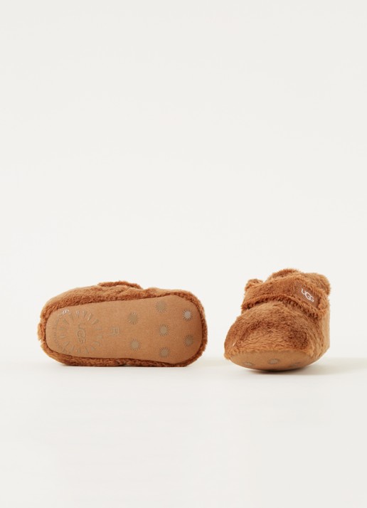 UGG Bixbee babyslofjes en muts in giftbox - voorkant 2 kastanjebruin