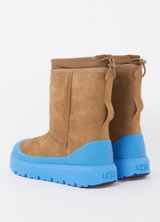 UGG Classic Short Weather Hybrid laars van suède - achterkant 4 kastanjebruin