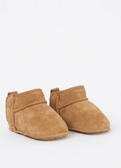 UGG Classic Ultra Mini enkellaarsje van suède - detail 2 hazelnootbruin