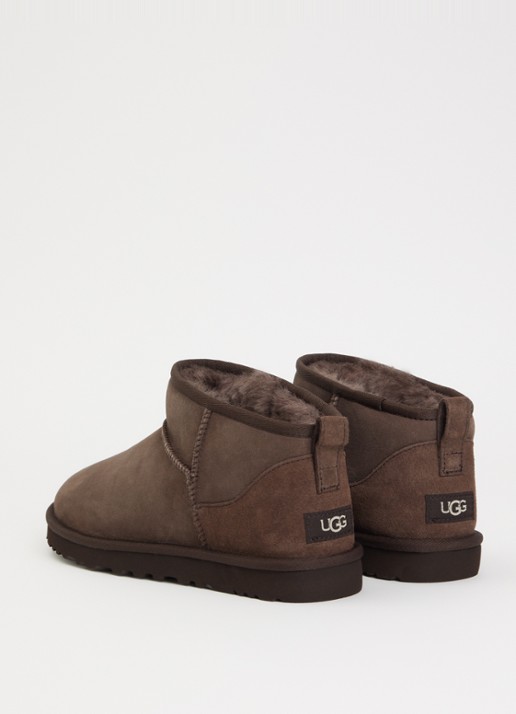 UGG Classic Ultra Mini enkellaarsje van suède - achterkant 3 antraciet