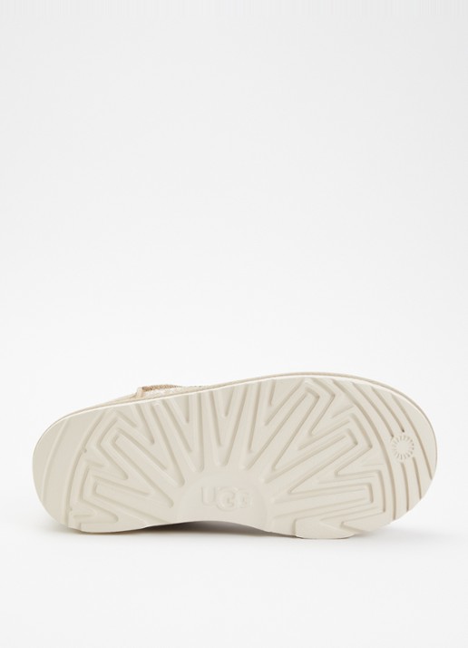 UGG Classic Ultra Mini Sun Stitch enkellaarsje van suède - detail 4 khaki