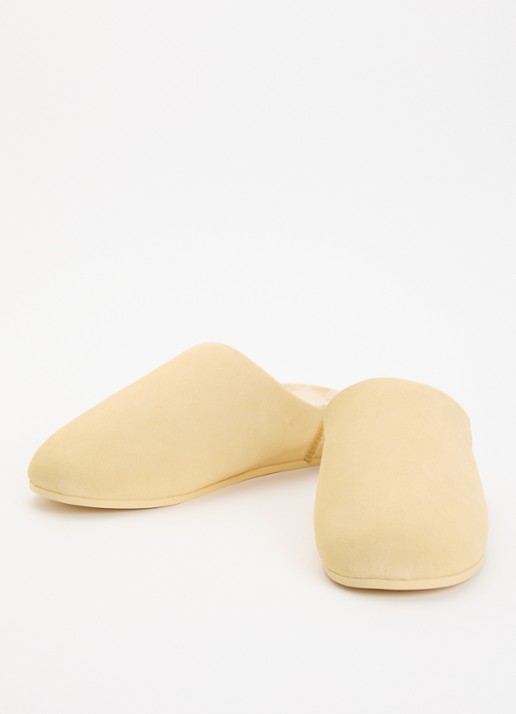 UGG Elea pantoffel van suède  - detail ivoor