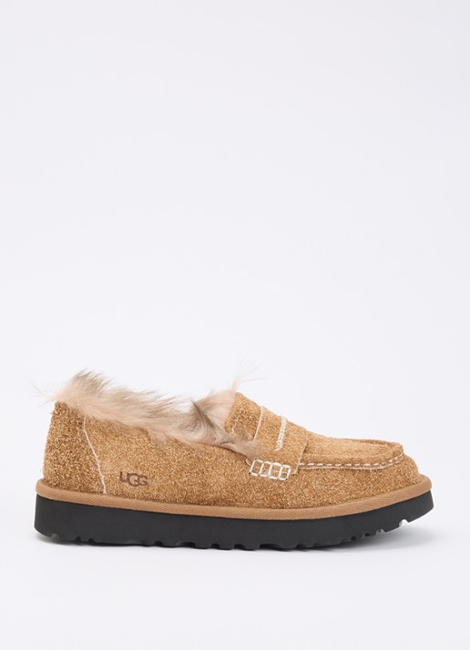 UGG Ellis loafer van suède met schapenvacht
