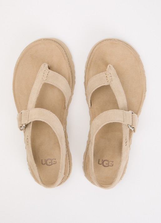 UGG GoldenGaze Toe Post sandaal van suède - detail 4 zand
