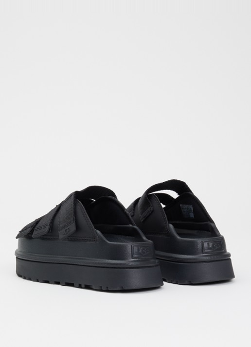 UGG Goldenglow sandaal met logo - achterkant 2 zwart