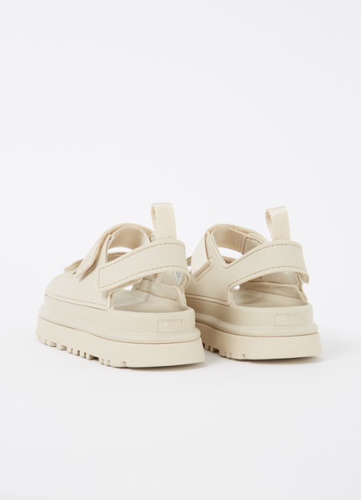 UGG Goldenglow sandaal met logo - achterkant 3 beige