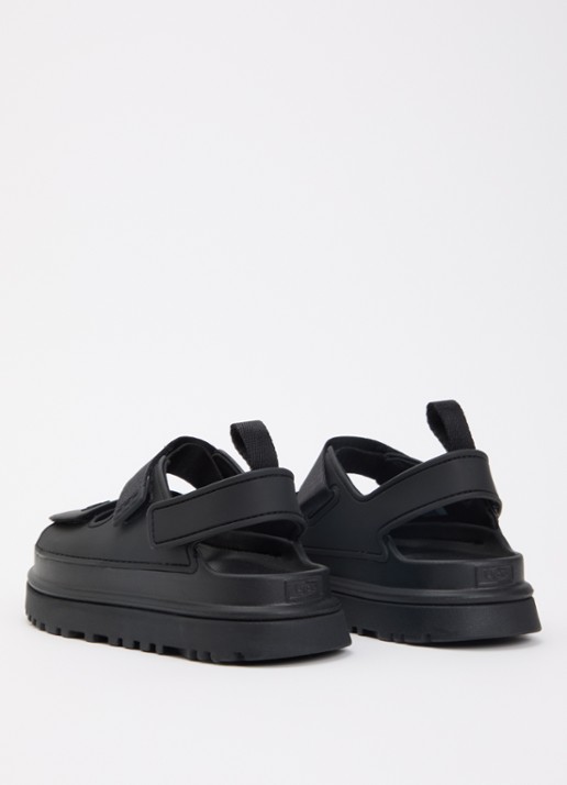 UGG Goldenglow sandaal met logo - achterkant 4 zwart
