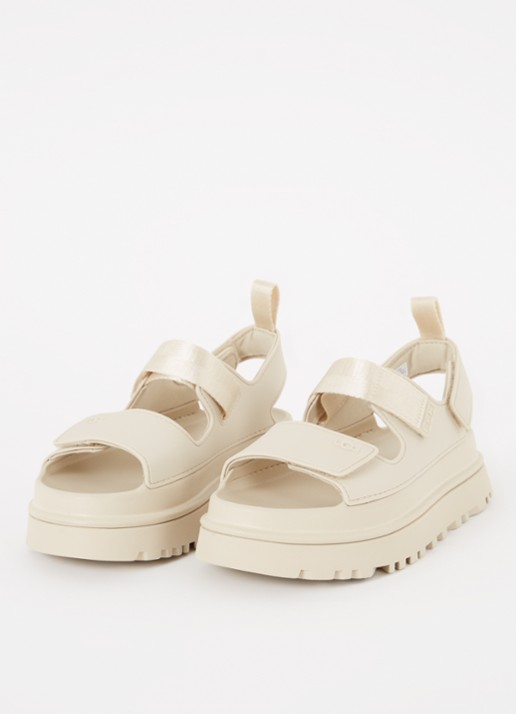 UGG Goldenglow sandaal met logo - detail creme