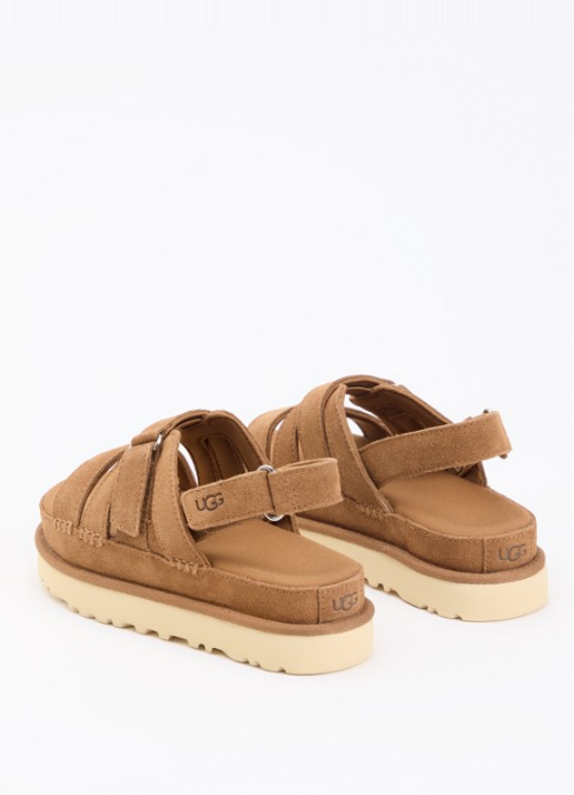UGG Goldenstar Gleam sandaal van suède - achterkant 2 camel