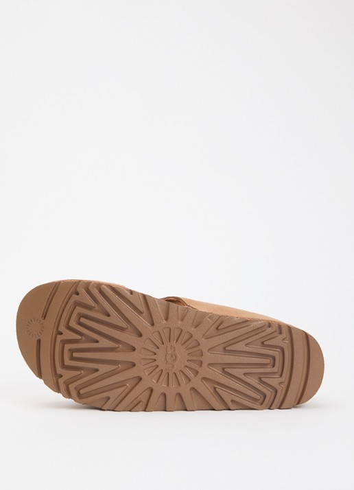 UGG Goldenstar sandaal van suède met plateauzool - detail 3 camel