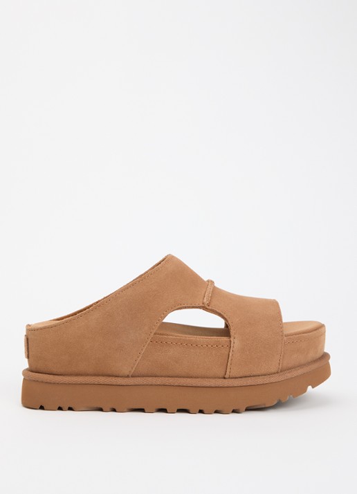 UGG Goldenstar sandaal van suède met plateauzool