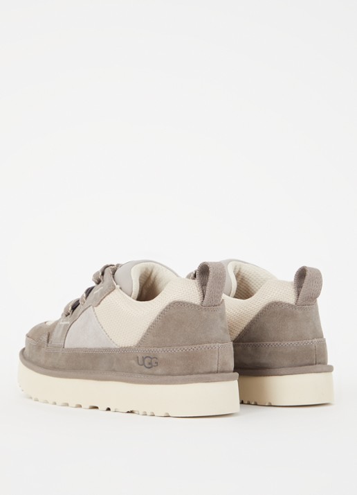 UGG Lo Lowmel sneaker met suède details - achterkant 5 grijs