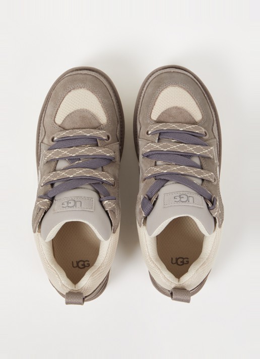 UGG Lo Lowmel sneaker met suède details - detail 3 grijs