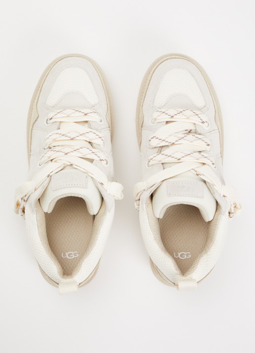 UGG Lo Lowmel sneaker van suède met mesh details - detail 5 beige