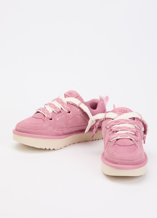 UGG Lo Lowmel sneaker van suède - detail 3 roze