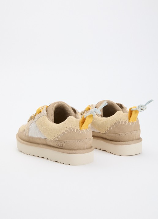 UGG Lowmel Biarritz sneaker van suède  - achterkant 5 lichtbruin