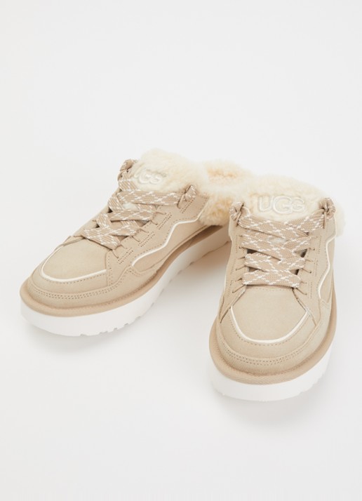 UGG Lowmel muiltje van suède - detail beige