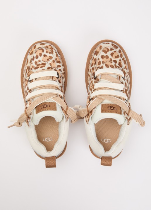 UGG Lowmel sneaker met panterprint - detail 4 beige