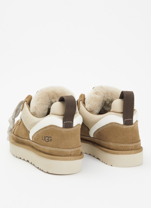 UGG Lowmel sneaker met suède details - achterkant 5 lichtbruin