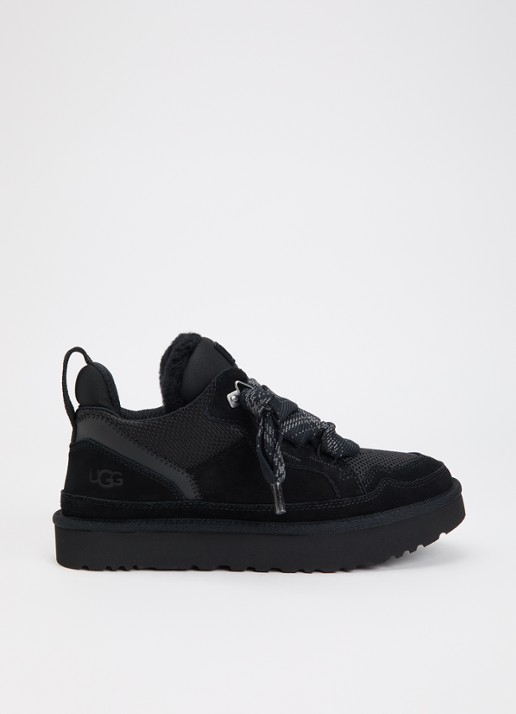 UGG Lowmel sneaker met suède details - voorkant zwart