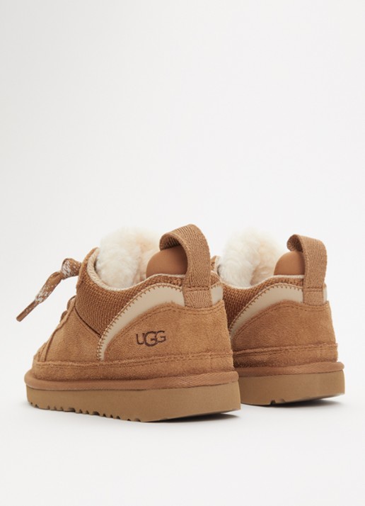 UGG Lowmel sneaker met suede details - achterkant 4 cognac
