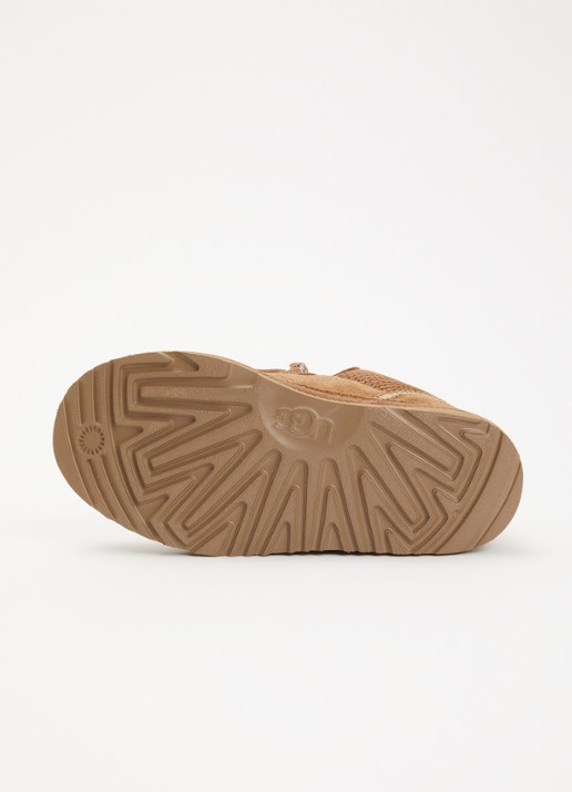 UGG Lowmel sneaker met suede details - detail cognac