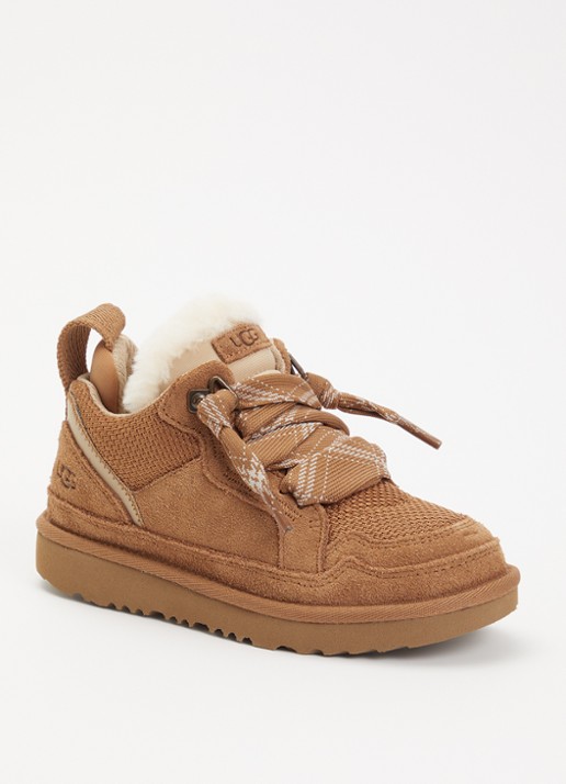 UGG Lowmel sneaker met suede details - voorkant 2 cognac