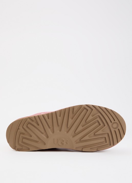 UGG Lowmel sneaker met suede details - detail abrikoos