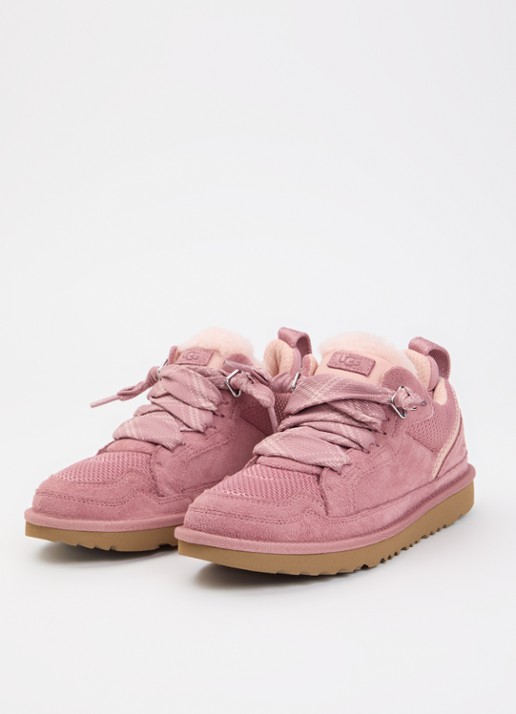 UGG Lowmel sneaker met suede details - voorkant 3 abrikoos