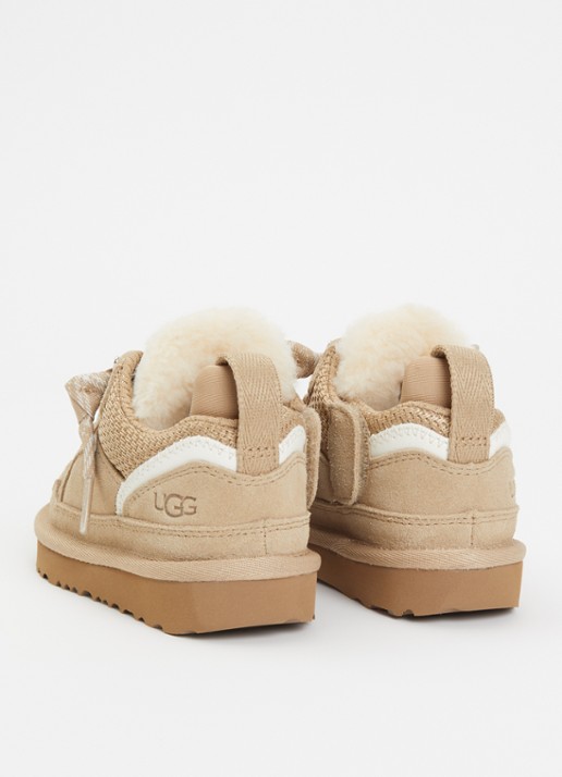 UGG Lowmel sneaker met suède details - achterkant donkerbeige