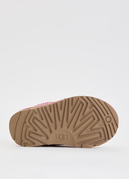 UGG Lowmel sneaker met suède details - detail koraalroze