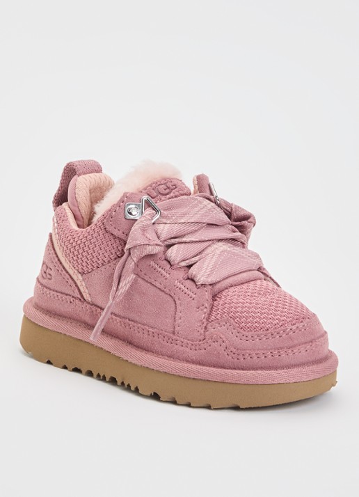 UGG Lowmel sneaker met suède details - voorkant 3 koraalroze