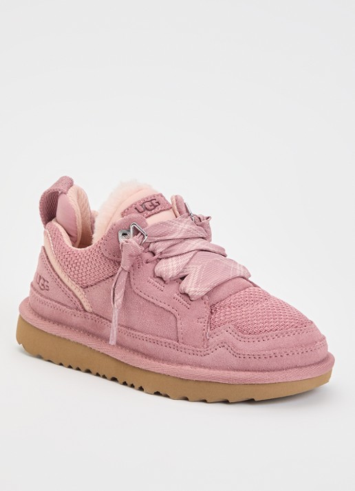 UGG Lowmel sneaker met suède details - voorkant 5 koraalroze