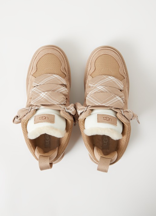 UGG Lowmel sneaker met suède details - detail 3 zand