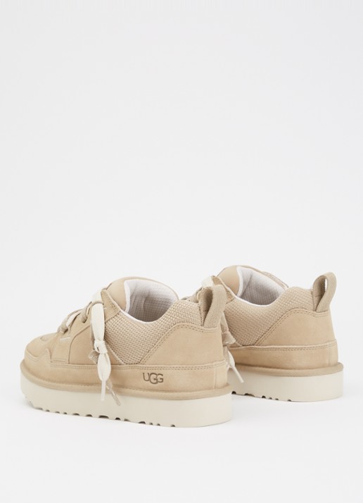 UGG Lowmel sneaker met suède details - achterkant 4 beige