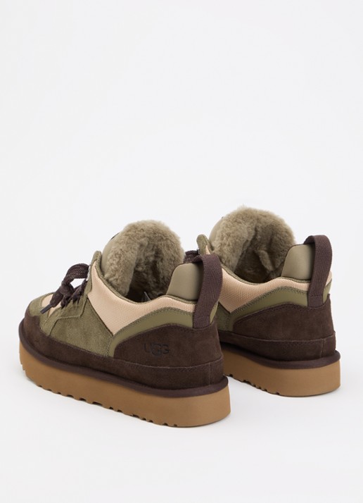 UGG Lowmel sneaker met suède details - achterkant 5 olijfgroen