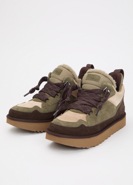 UGG Lowmel sneaker met suède details - detail 2 olijfgroen
