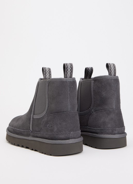 UGG Neumel chelsea boot van suède - achterkant 4 staalblauw