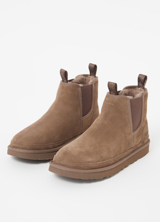 UGG Neumel chelsea boot van suède - detail donkerbruin