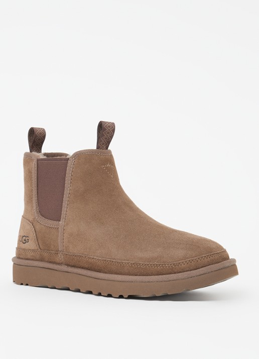UGG Neumel chelsea boot van suède - voorkant 4 donkerbruin