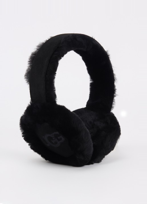 UGG Oorwarmers van suède met schapenvacht