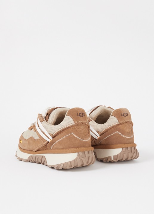 UGG Retrofl sneaker van suède met mesh details - achterkant 5 lichtbruin