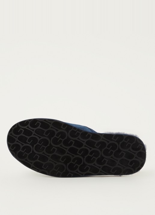 UGG Scuff pantoffel van suède met schapenvacht - detail 3 indigo