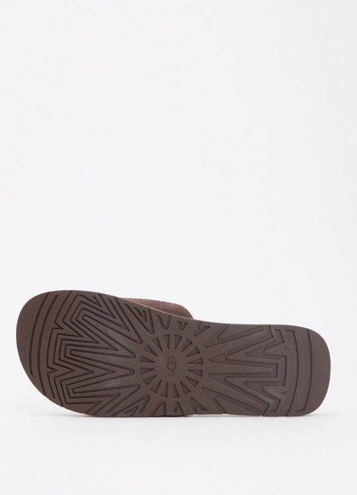 UGG Seaside II slipper van leer met suède details - detail 4 bruin