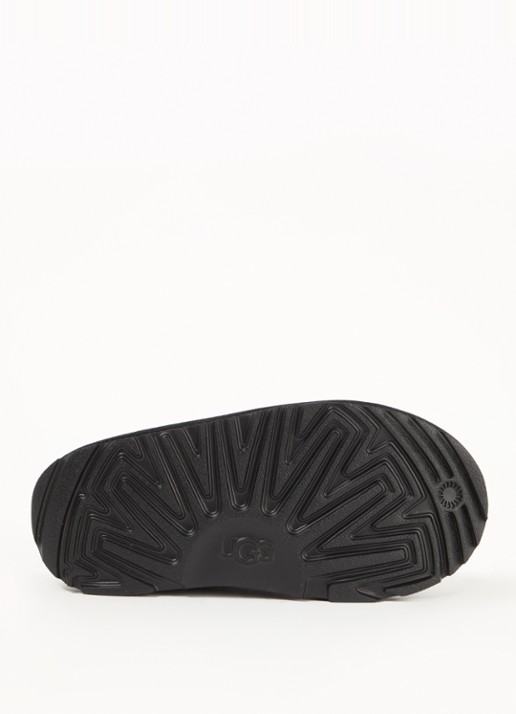 UGG Tasman instapper van suède met schapenwol - detail 2 zwart